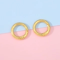 Pair of polished golden alloy spring O-rings for DIY bags and keychains - 25mm (5 Pieces) / Gold