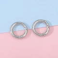 Polished silver alloy spring ring buckle for DIY bags and keychains set of 2 - 25mm (5 Pieces) / White Gold