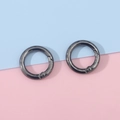 Set of two gunmetal spring O-rings for DIY bags and keychains on colorful background - 25mm (5 Pieces) / Gunmetal