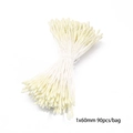 Beigefarbene künstliche Blütenstempel für DIY, 60mm Länge, 90 Stück pro Packung für Bastler - Gypsum Pearl Stamens 1mm Length 60mm