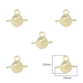 Golden planet Saturn shaped alloy charms for DIY earrings and bracelet jewelry making - Planet / 2 Pcs/Set / Gold