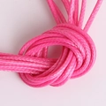 Cordon ciré rose de 2mm pour bracelets DIY avec une texture tressée de haute qualité - 5m/sac 2MM / Rose vif