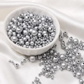 Zilveren ABS-parels in diverse maten voor het maken van DIY-sieraden en handwerk - Diameter 3-8mm Gat Ca. 1mm 10g/Zak Ca. 150 Stk / Mat Zilver