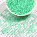 DIY craft supplies: 2-4mm mint green semi-transparent glass seed beads for handmade jewelry - 2mm 15g/Pack Approx 1000Pcs / Light Green