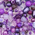 Assorted purple acrylic and resin baroque DIY beads for handmade jewelry making - Random Mix (30g Pack) / Purple