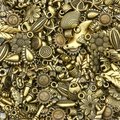 Assorted vintage bronze DIY charms featuring sunflowers shells and stars for jewelry making - Random Mix (30g Pack) / Ancient Cyan Series