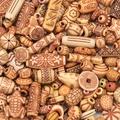 Vintage ivory and brown resin beads set with stars and animal shapes for DIY jewelry - Random Mix (30g Pack) / Antique Coffee Series