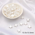 Perles en étoile argentées pour DIY bijoux de 13,5x13,5mm avec finition brillante - Pentagramme / Ensemble de 20 Pièces
