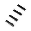 Set of 4 black metal alligator hair clips with glossy finish for DIY hair accessories - Mini / Black