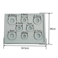 Planche de conception de bijoux grise pour DIY avec rainures de mesure pour bracelets - Grand Plateau de Design de Bracelet (1 Pièce)