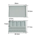 Plateau de perlage en silicone gris avec échelles de mesure pour la création de bijoux - Plateau d'Enfilage de Bracelet à Double Couche (1 Set)