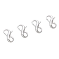 Lot de quatre fermoirs mousquetons infini en argent pour la création de bijoux DIY - 8x13mm Plaqué Argent Épais