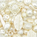 Rainbow vintage DIY loose beads set with pearlescent cream finish for jewelry making - Random Mix (30g Pack) / Pearl Series