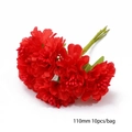 Red artificial foam flower berries for DIY hair ornaments, 10pcs set in 110mm size - Style 20 Large Flower / 110mm (10 Pieces/Pack) / Red