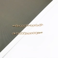 Two pieces of golden iron extension chains with teardrop pendants for DIY necklaces - 10 Pieces/Pack (5.5cm) / KC Gold
