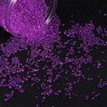 Iridescent purple glass caviar micro beads for nail art in a transparent round jar - Diameter 2-2.5mm 450g/Pack / Purple