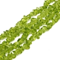 Detailed view of irregular green crystal stone beads for DIY jewelry and necklaces - Approximately 200 / Grass Green