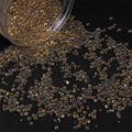 Golden iridescent glass micro beads for nail art and DIY jewelry crafts - 2-3.5mm Diameter (450g/Pack) / Dark Coffee