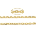 5m roll of textured gold-plated O-link chain for DIY earring and necklace jewelry making - 5 Meters / 4x3mm Gold