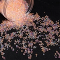 Iridescent glass bubble beads in pink and champagne for DIY nail art decoration - Diameter 2-3.5mm (30g/Pack) / Pink Series
