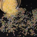 Rainbow AB bubble glass micro beads for DIY jewelry making in clear storage jar - Diameter 2-3.5mm (30g/Pack) / Pink Orange Series