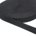 Black herringbone woven ribbon roll for DIY craft jewelry making and hair accessories - 5 Yards/Pack / Black