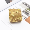 Rol bruin jutetouw met gouden kunstbladeren voor creatieve DIY-projecten - 4-Strands Gouden Bladeren 10m/Rol
