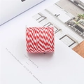 1.5mm red and white bakers twine cotton cord spool for DIY crafts and gift wrapping - Red-White