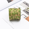 Rol natuurlijk jute touw met groene stoffen bladeren voor DIY handwerk en decoratie - 4-Strands Olijfgroene Bladeren 10m/Rol