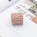 1.5mm orange and white bicolor cotton baker's twine on spool for DIY gift wrapping - Coffee-White