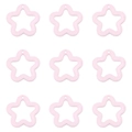 Matte pink star-shaped acrylic beads for DIY jewelry and handmade bracelets - 20Pcs/Pack / Light Pink