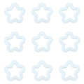 Set of light blue star-shaped acrylic beads for DIY jewelry and keychain making - 20Pcs/Pack / Light Blue