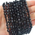 Deep black faceted natural stone disc beads for DIY necklaces and bracelets - 6mm Diameter 4mm Thickness 1mm Hole 38cm Strand Approx 60 Beads / Natural Black Onyx
