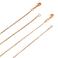 Zarte 14K vergoldete Halskette mit flachen Sternanhängern und glänzendem Karabinerverschluss - Sonnenblumenkette (Breite 1.5mm, Länge 45cm) / 18K Vergoldet