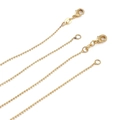 18K vergoldete Kugelkette Halskette mit Karabinerverschluss und 925er Gravur - Perlenkette (Breite 1.2mm, Länge 45cm) / 14K Vergoldung