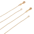 Set aus vier 14K vergoldeten Kugelkettchen mit Karabinerverschluss für Schmuck - Perlenkette (Breite 1.2mm, Länge 45cm) / 18K Vergoldet