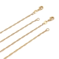 14K goldgefüllte Singapur-Gliederkette mit Karabinerverschluss für DIY-Schmuck - Wasserwellenkette (Breite 1.8mm, Länge 45cm) / 14K Vergoldung