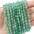 Perle sfaccettate in pietra naturale di aventurina verde per gioielli fai da te - Diametro 6mm Spessore 4mm Foro 1mm Filo 38cm Circa 60 Perline / Avventurina Verde Naturale