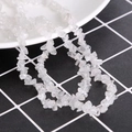Polished natural clear quartz irregular gravel stone beads for DIY jewelry making - Natural Clear Quartz Chip 87CM/String