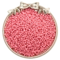 Roze glazen rocailles voor DIY sieraden maken in een zilveren decoratieve schaal - 3mm (450g) / Licht Perzikroze