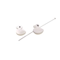 Natural white shell bead in cute duck shape with functional DIY jewelry hole - Duck