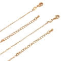 18K vergoldete Halsketten mit Karabinerverschluss und 925 Silberstempel Markierung - Flache O-Kette (Breite 1.5mm, Länge 50cm) / 18K Vergoldet