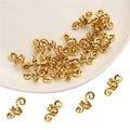 Antique gold spiral snake charm for dreadlocks and DIY jewelry accessories - 23X10mm Hole Approx 7mm / Antique Gold