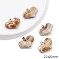 Brown marble heart acrylic pendant with 29x23mm dimension for DIY jewelry making - Large Heart / 10 Pieces/Pack (29x23mm) / Brown