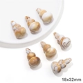 Brown marble pattern gourd acrylic pendant for DIY jewelry, 18x32mm with hole - Gourd / 10 Pieces/Pack (18x32mm) / Brown
