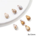8x13mm amber marble acrylic teardrop charms for DIY earring and necklace making - Water Drop / 10 Pieces/Pack (8x13mm) / Brown