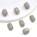 Rectangle grey marble acrylic beads with white swirl patterns for DIY jewelry - Rectangular Bead / 5 Pieces/Pack (9x13mm) / Gray