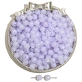 Lavendelfarbene Acrylperlen mit feinem Glitzer für DIY-Schmuck und handgemachte Projekte - Runde Perlen / 8mm (50 Stk./Packung) / Lila
