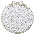3/4mm witte acryl kralen in een zilveren dienblad voor DIY handgemaakte sieraden maken - 4mm-Ongeveer 300Stk(Gat 1mm) / Wit