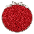 Rode acryl kralen voor DIY sieraden maken gepresenteerd op een elegant zilveren dienblad - 4mm-Ongeveer 300Stk(Gat 1mm) / Rood